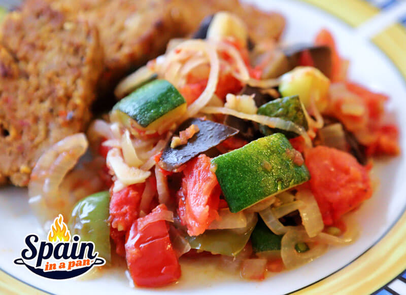 Authentic Spanish pisto manchego on a plate.