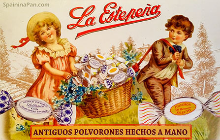 A classic box design for Spanish polvorones pastries.