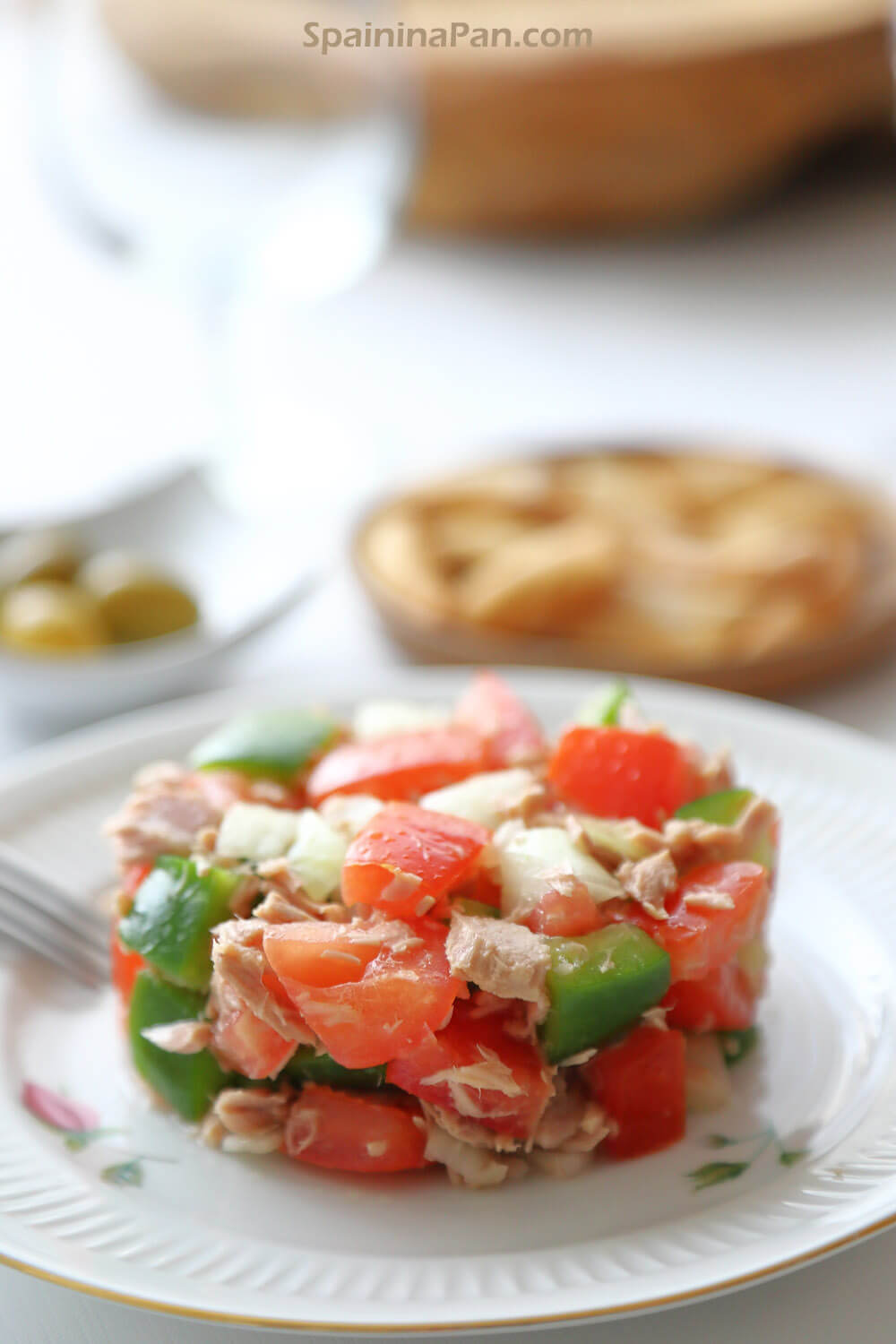 Spanish picadillo de atun salad. A tuna salad.