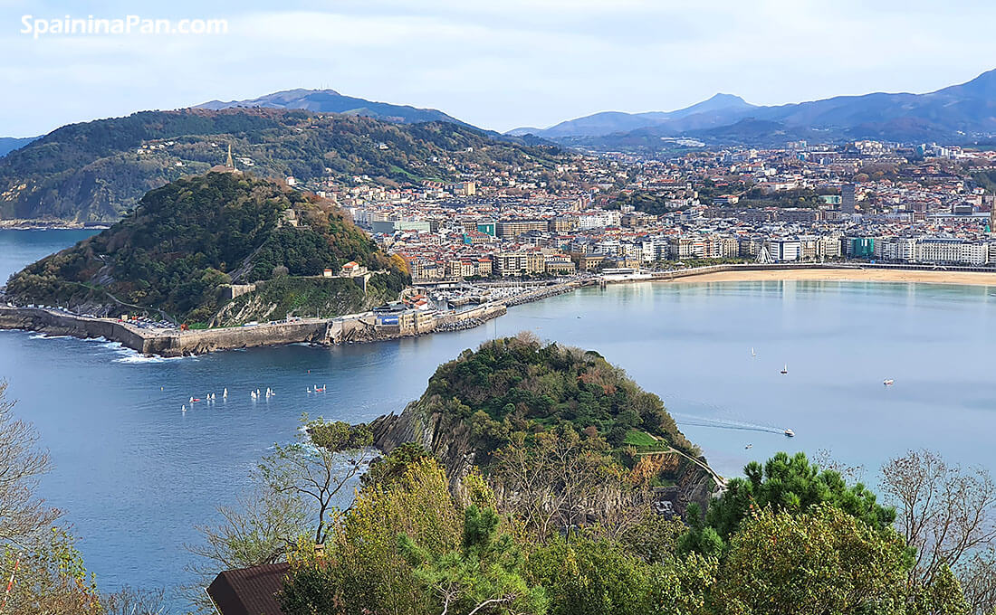 The bay of San Sebastian in Spain.