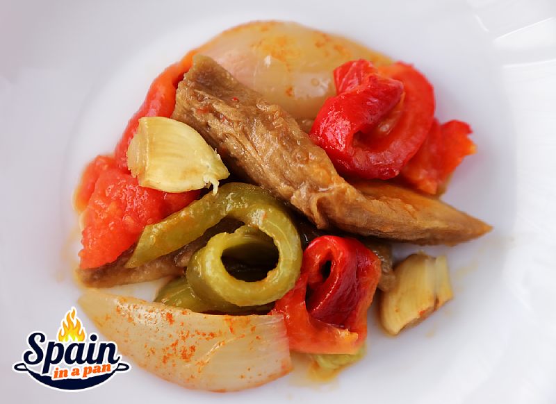 Spanish escalivada roasted vegetables on a plate