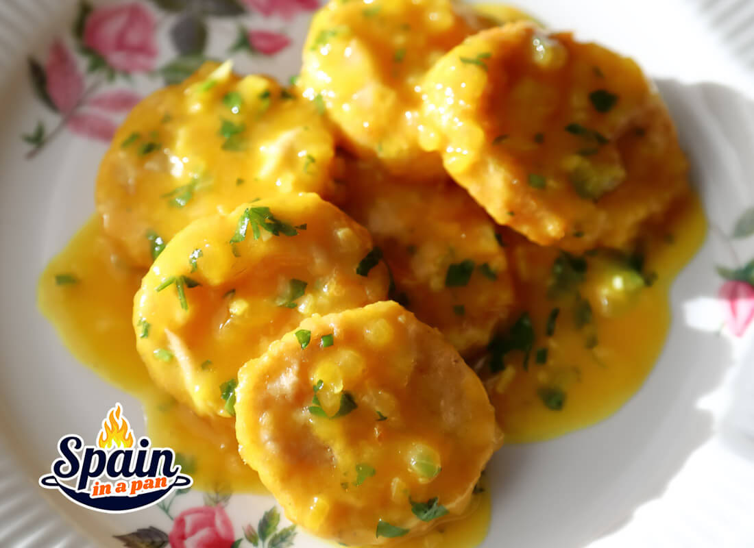 Spanish patatas a la importancia potato dish on a plate.