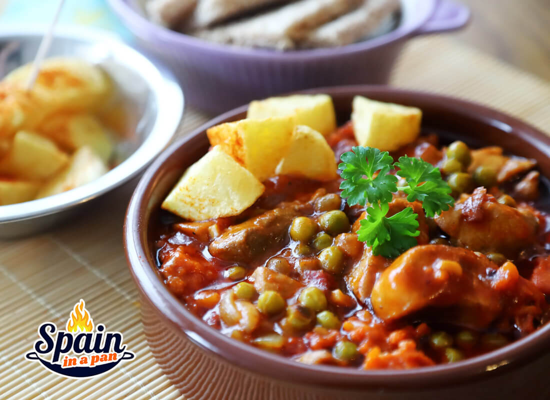 Spanish pork carcamusas of Toledo stew.