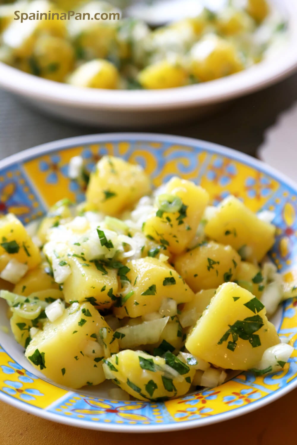 Potato salad from Cadiz on a plate.