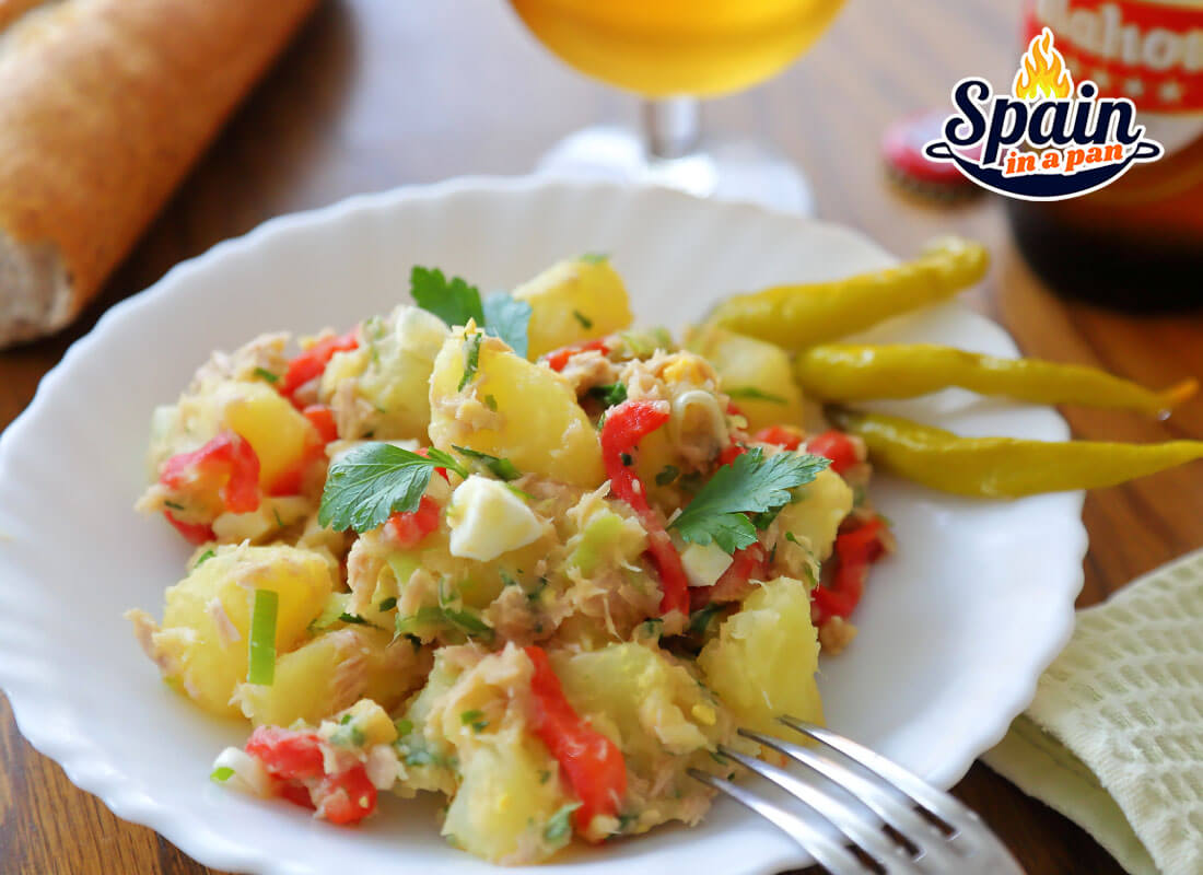 Spanish ptoato salad without mayonaisse.