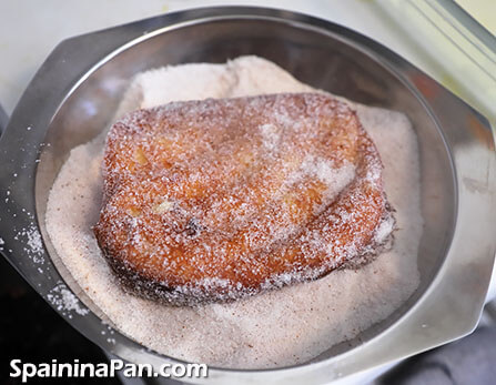 Sugar coating a Spanish torrija.