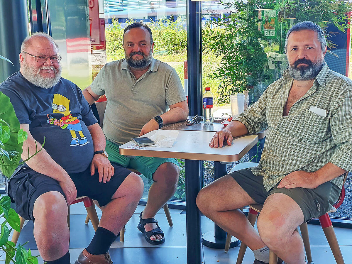 Tony from New Jersey, Saki and me at KFC. Tony from New Jersey, Saki and me at KFC.