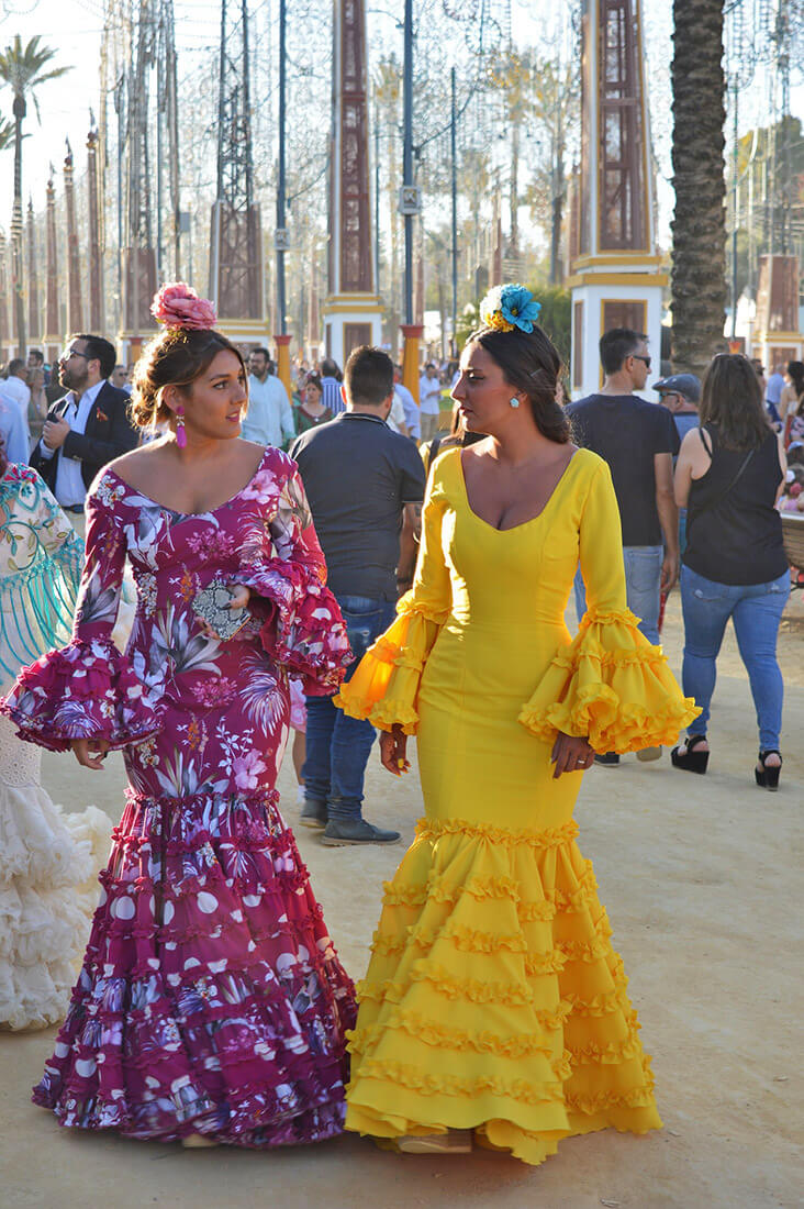 Two women at the feria de abril in Seville