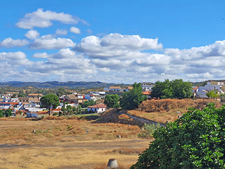 The village Villanueva del Rio y Minas in Andalusia. The village Villanueva del Rio y Minas in Andalusia.